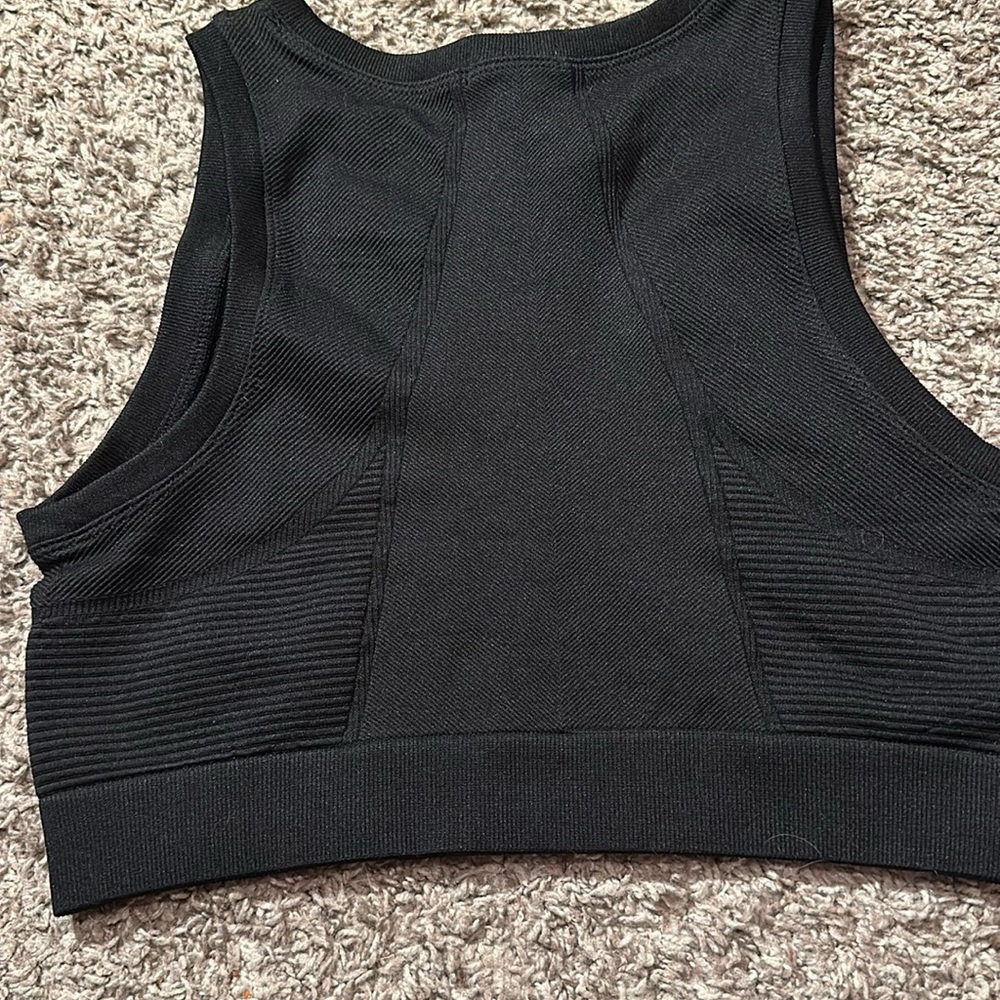 BOZZOLO‎ Womens black Ribbed Crop Tank Top - size M/L / box 32-35 - Picture 5 of 6
